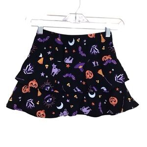 Way To Celebrate Halloween Themed Girls Tiered‎ Black Skirt S 6-6X